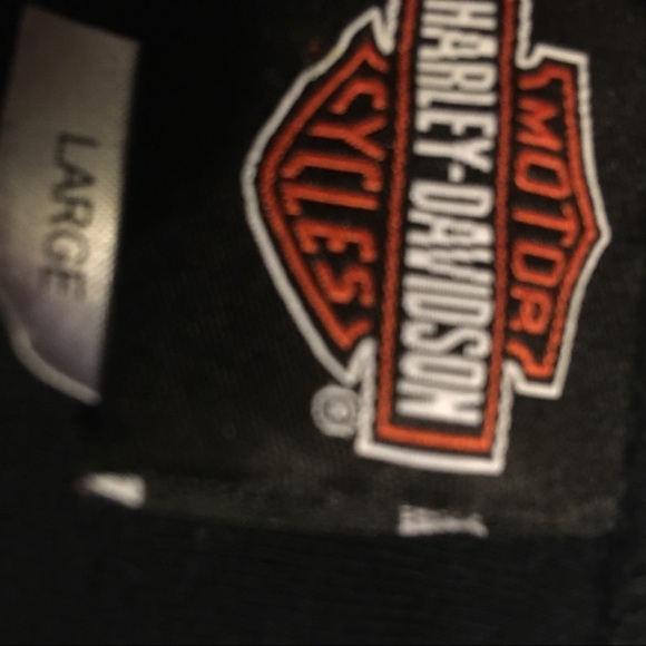 Harley Davidson Women Black T shirt size L - Picture 3 of 7